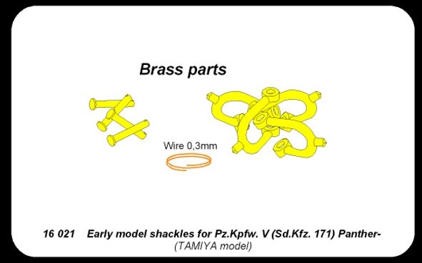 Aber 16021 Pz.Kpfw.V Panther Early model - Shackles 1/16 – imagen 4