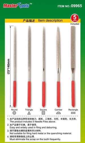 Jeu de limes diamantées assorties Trumpeter 09965 (Grain : 150) - 3 x 140 mm – image 3