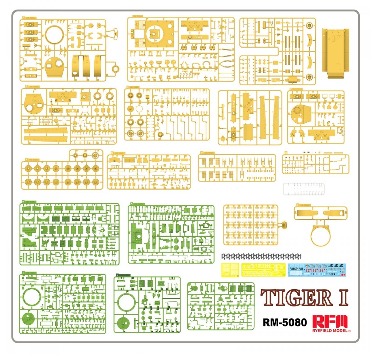 Rye Field Model 5080 Tiger I Late Production Zimmerit &amp;amp; Full Interior 1/35 – imagen 7