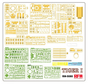 Rye Field Model 5080 Tiger I Late Production Zimmerit &amp;amp; Full Interior 1/35 – imagen 7