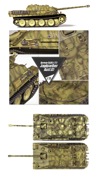 Academy 13539 German Sd.Kfz. 173 Jagdpanther Ausf.G1 1/35 – immagine 4