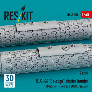 RESKIT RS48-0530 BLG-66 Bombes à fragmentation « Belouga » (2 pièces) (Impression 3D) 1/48  – image 3