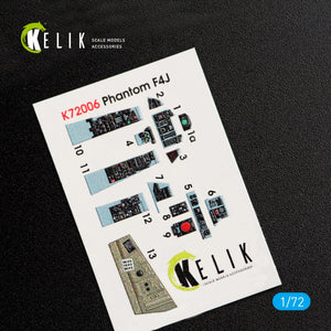 KELIK K72006 F-4J &amp;quot;PHANTOM II&amp;quot; INTERIOR 3D DECALS FOR FINEMOLDS KIT 1/72 – immagine 4