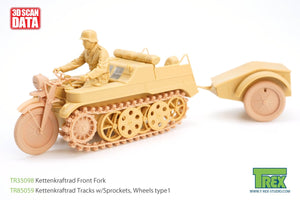 T-Rex Studio TR85059 Kettenkaraftrad Tracks w/Sprockets, Wheels Type 1 1/35 – imagen 4