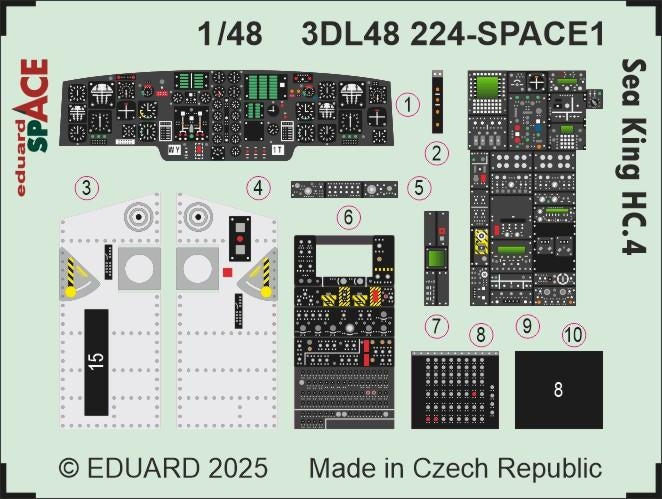 Eduard 3DL48224 Sea King HC.4 SPACE AIRFIX 1/48 – imagen 3