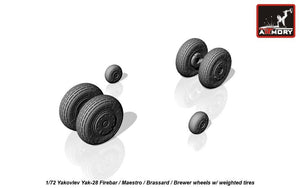 Armory Models AW72047 Yakovlev Yak-28 wheels w/ weighted tires 1/72 – zdjęcie 2