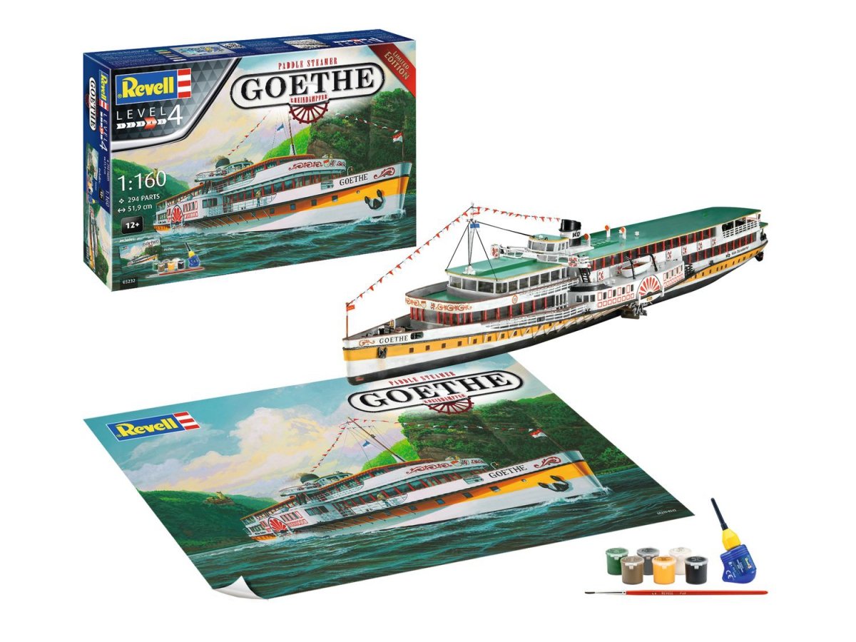 Revell 05232 Rheindampfer Goethe Set avec accessoires de maquette (1/160) – image 2