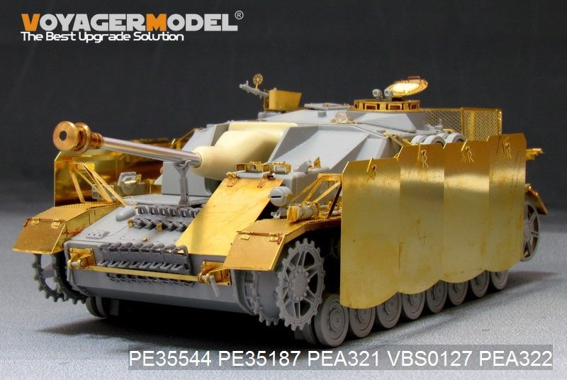 Voyager Model PEA321 WWII German StuG.IV Pivot-Mounting Swinging Type Hull Side Armour Skirts (For DRAGON) 1/35 – immagine 9
