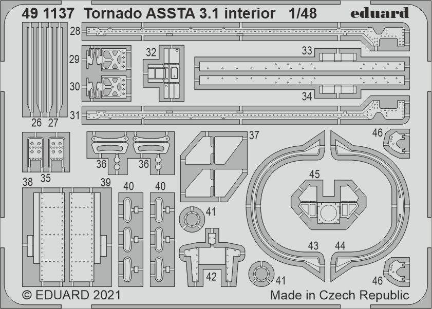 Eduard 491137 Tornado ASSTA 3.1 interior for Revell 1/48 – imagen 2
