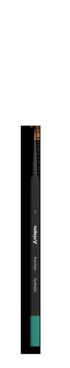 VALLEJO B03001 - Pędzel - Precision - Round Synthetic Brush, Triangular Handle No. 1 – imagen 2