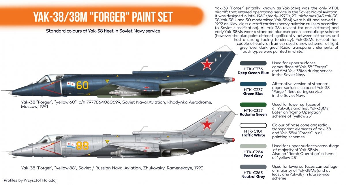 Hataka HTK-CS111 Yak-38/38M &amp;quot;Forger&amp;quot; paint set (6x17ml) – Bild 2
