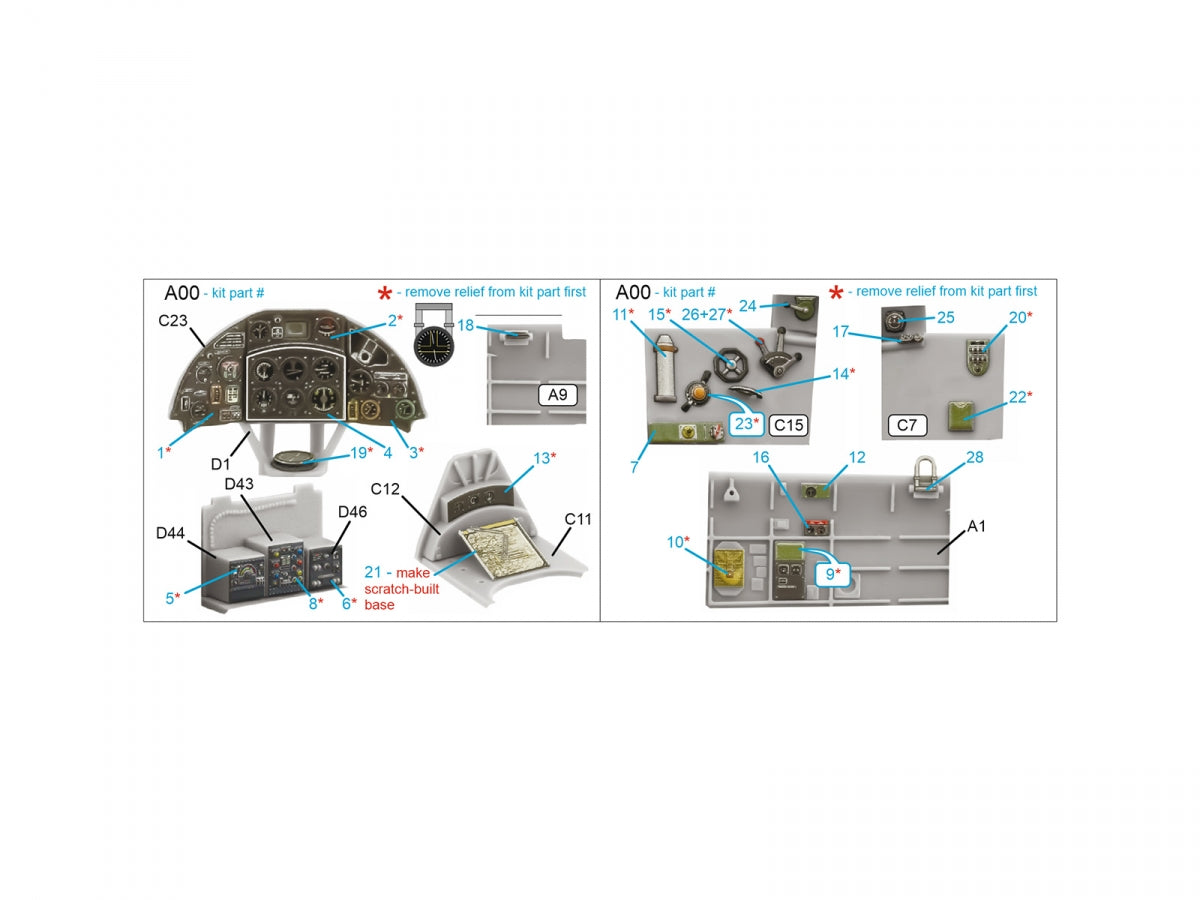Quinta Studio QDS-48534 Fairey Fulmar Mk.II 3D-Printed &amp;amp; coloured Interior on decal paper (Trumpeter) (small version) 1/48 – imagen 2