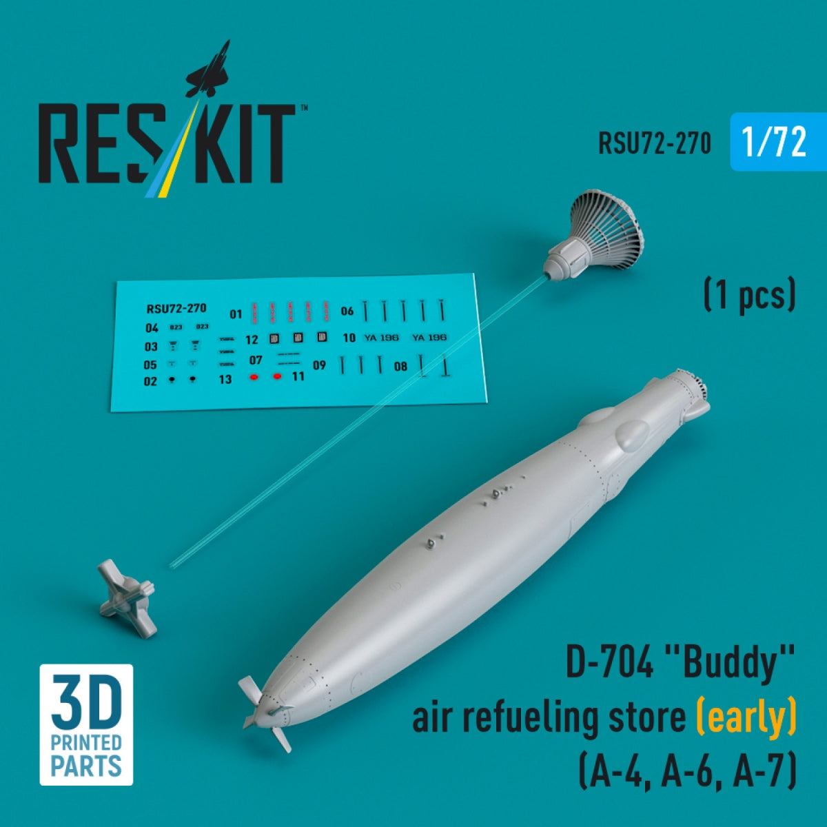 RESKIT RSU72-0270 D-704 « Buddy » : station de ravitaillement en vol (première version) (1 pièce) (A-4, A-6, A-7) (Impression 3D) 1/72