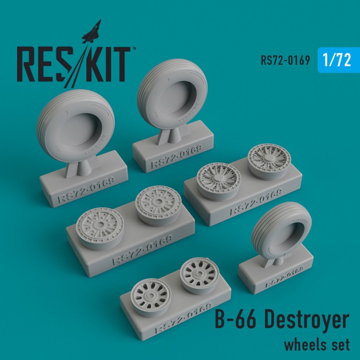RESKIT RS72-0169 B-66 "DESTROYER" WHEELS SET 1/72