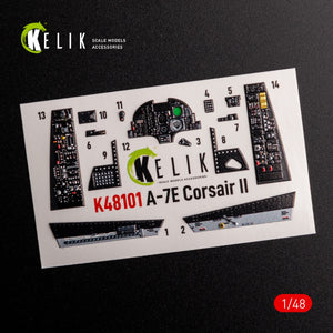 KELIK K48101 A-7E Corsair II- interior 3D decals for HobbyBoss kit 1/48 – immagine 2
