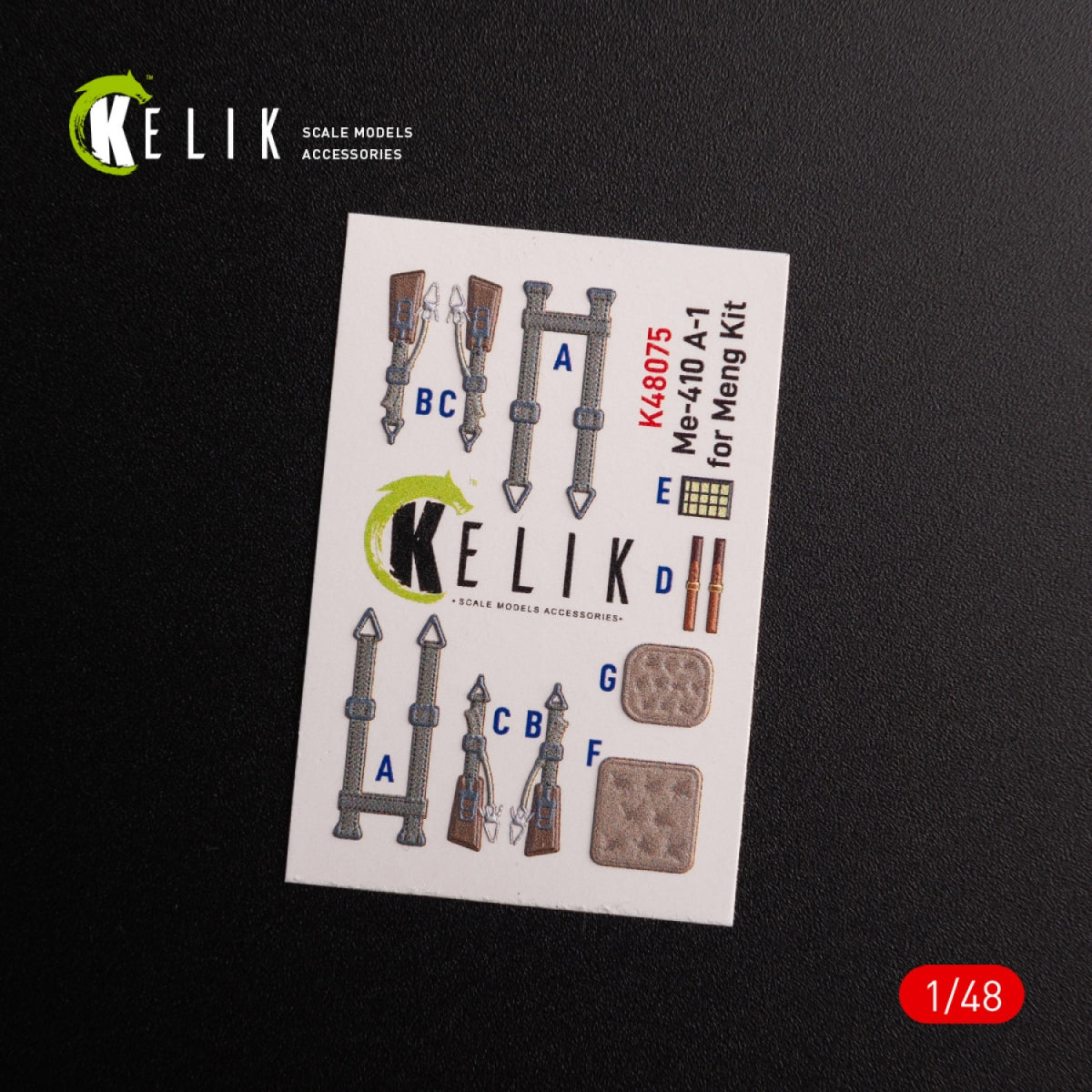 KELIK K48075 Messerschmitt Me-410 A1 interior 3D decals for Meng Model kit 1/48 – imagen 3