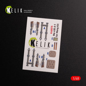 KELIK K48075 Messerschmitt Me-410 A1 interior 3D decals for Meng Model kit 1/48 – imagen 3