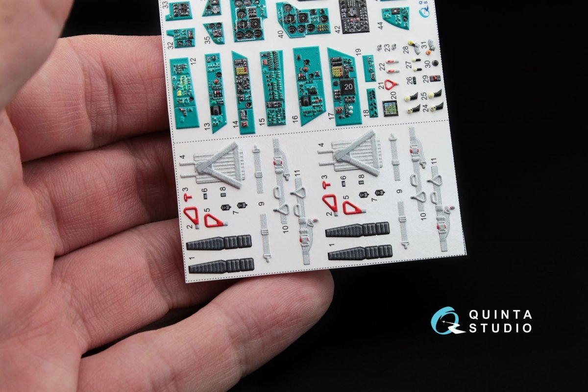 Quinta Studio QD48027 MiG-31B 3D-Printed &amp;amp; coloured Interior on decal paper (for AMK kit) 1/48 – immagine 4