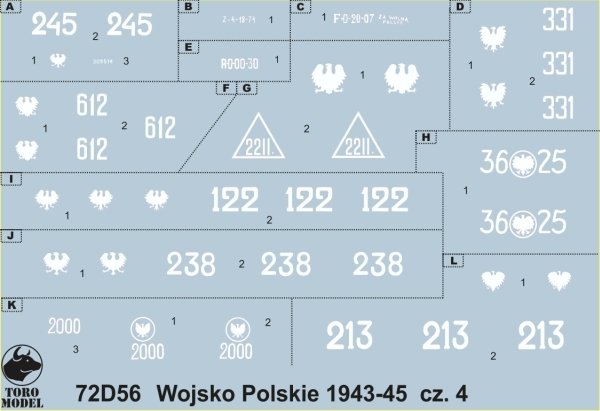 Maquette ToRo 72D56 Armée polonaise 1943-1945 partie 4 1/72