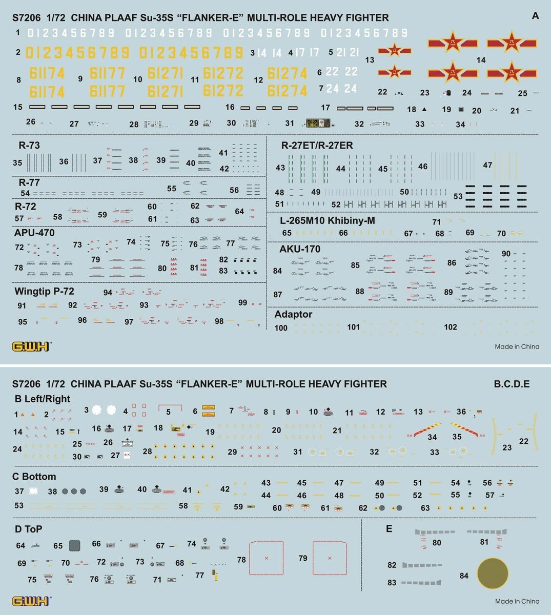 Great Wall Hobby S7206 Flanker E Chinese People&amp;#39;s Liberation Army Air Force 1/72 – imagen 4