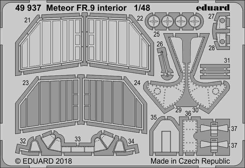 Eduard 49937 Meteor FR.9 interior AIRFIX 1/48 – zdjęcie 2