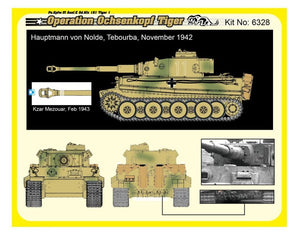 Dragon 6328 WWII German Pz.Kpfw.VI Tiger I Early Production 501 abt Operation Ochsenkopf 1/35 – imagen 4