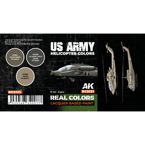 AK Interactive RCS121 US Army Helicopter Colors 3x17ml – immagine 2