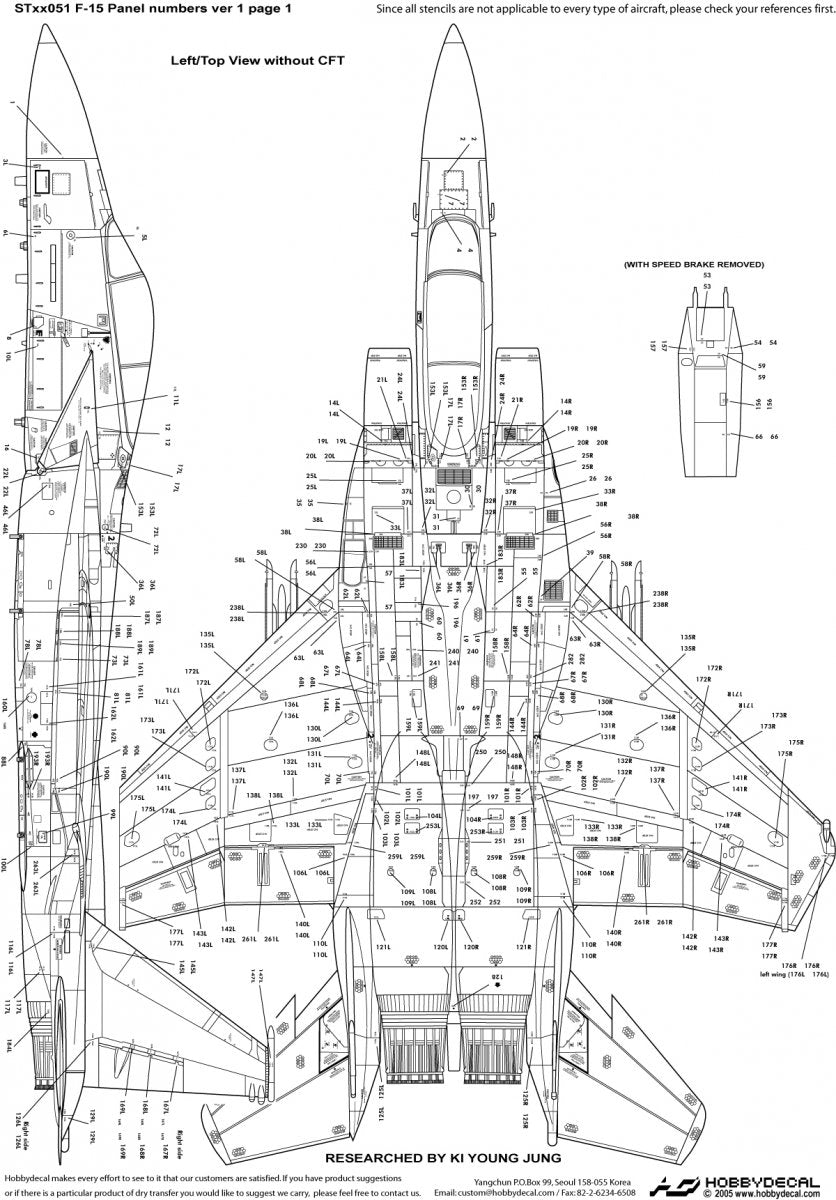 HobbyDecal ST32051V1 F-15 Panel numbers ver 1 1/32 – Bild 2