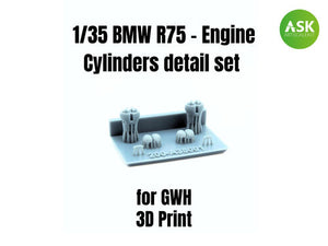 Art Scale Kit A35003 BMW R75 - Engine Cylinders Detail Set rec. for GWH 1/35