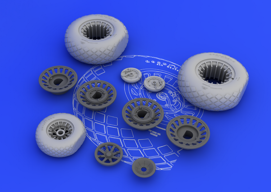 Eduard 632014 B-25H/ J wheels 1/32 HK MODELS – Bild 2