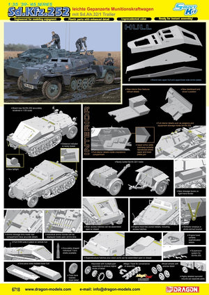 Dragon 6718 Sd.Kfz.252 leichte Gepanzerte Munitionskraftwagen mit Sd.Ah.32/1 Trailer 1/35 – zdjęcie 2