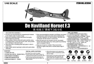 Trumpeter 02894 De Havilland Hornet F.3 – imagen 3