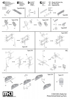 MK1 Design MS-35034 Royal Navy Radar Set 1/350 – zdjęcie 3