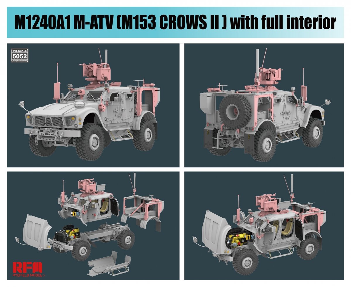 Rye Field Model 5052 M1240A1 M-ATV M153 CROWS II with full interior 1/35 – imagen 2