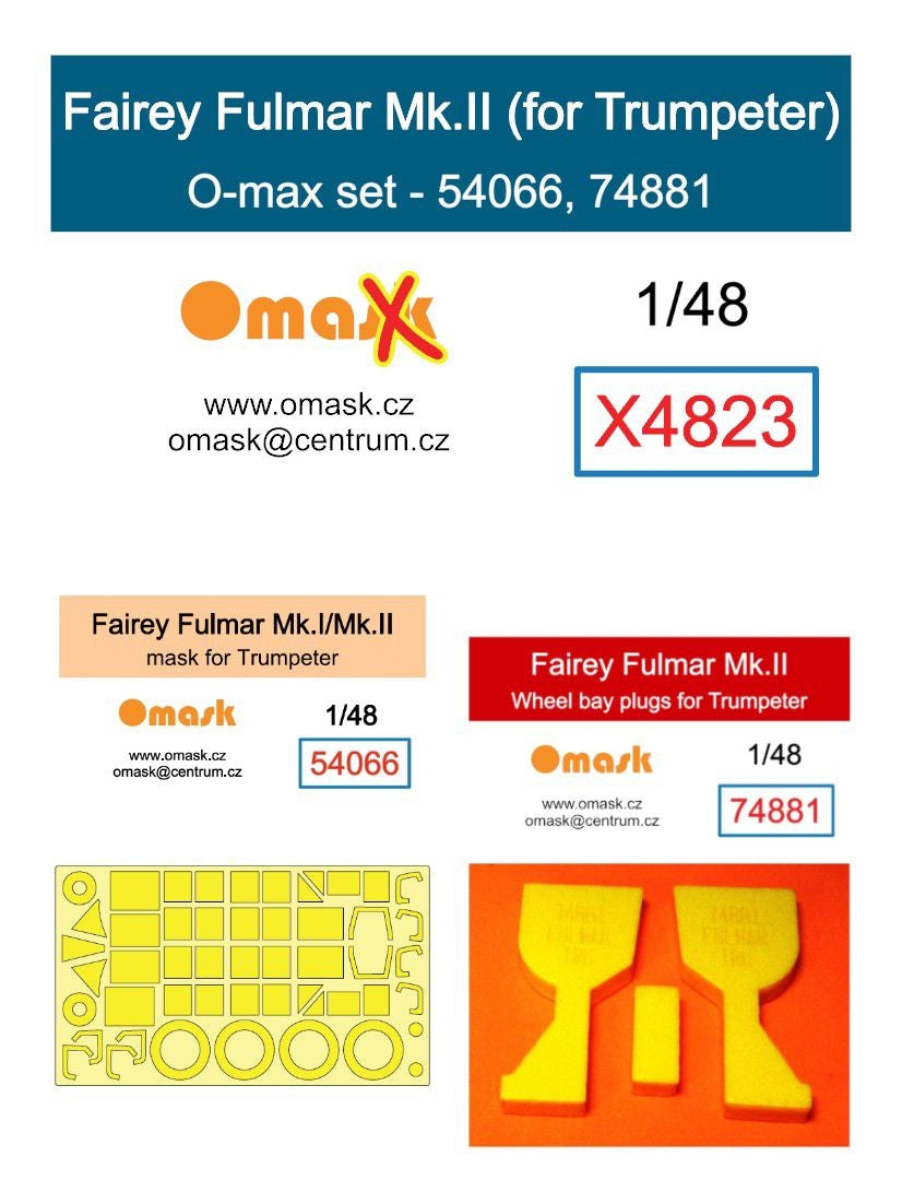 Kit Omask X4823 Fairey Fulmar Mk.II O-max pour Trumpeter au 1/48