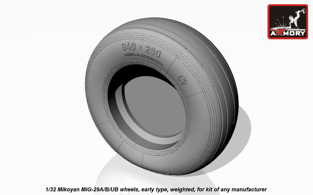 Armory Models AW32006 Mikoyan MiG-29A/B/UB Fulcrum wheels, early, weighted 1/32 – zdjęcie 2