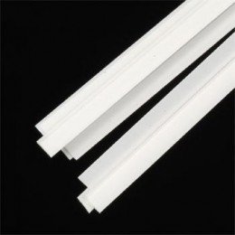Tige Plastruct 90719 0,3 mm x 6,4 mm - 250 mm (styrène blanc) / 10 pièces. 