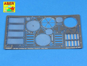 Aber 25003 Siatki do niemieckiego czołgu Panther G (późna) (ACA) 1/25
