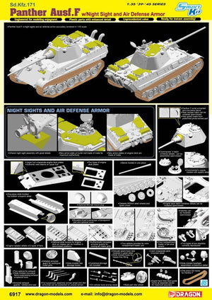 Dragon 6917 Panther Ausf.F w/Night Sight and Air Defense Armor 1/35 – imagen 2