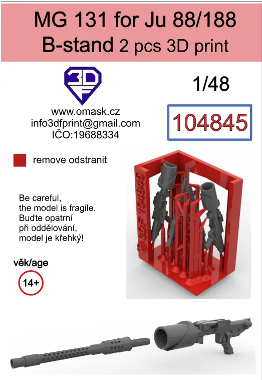 Omask 104845 MG 131 for Ju 88/188 B-Stand 1/48 – Bild 2