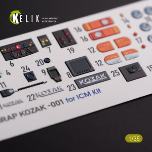KELIK K35022 Kozak-001 Ukrainian MRAP 3D decals for ICM kit 1/35 – immagine 4