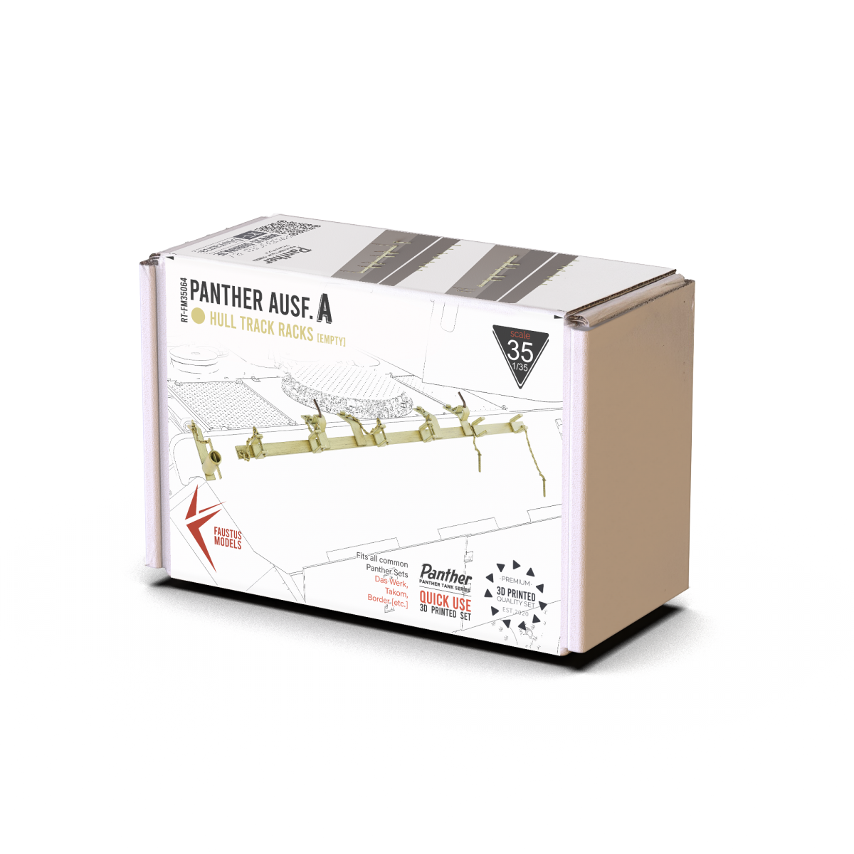 Faustus Models FM35064 Panther Ausf.A Hull Track Racks Empty 1/35