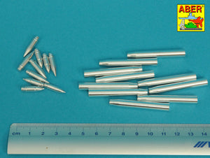 Aber 16079 Set of 7,5cm projectiles x 10 pcs. for German A/T gun PaK 40 1/16 – Bild 3