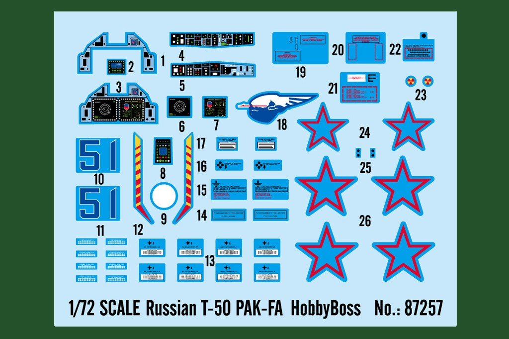 Hobby Boss 87257 Russian T-50 PAK-FA 1/72 – imagen 4