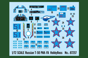 Hobby Boss 87257 Russian T-50 PAK-FA 1/72 – imagen 4