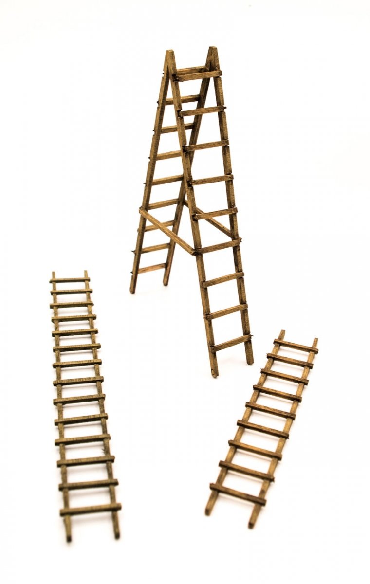 RT-Diorama 35598 Ladder set (3 pcs.) 1/35 – imagen 2