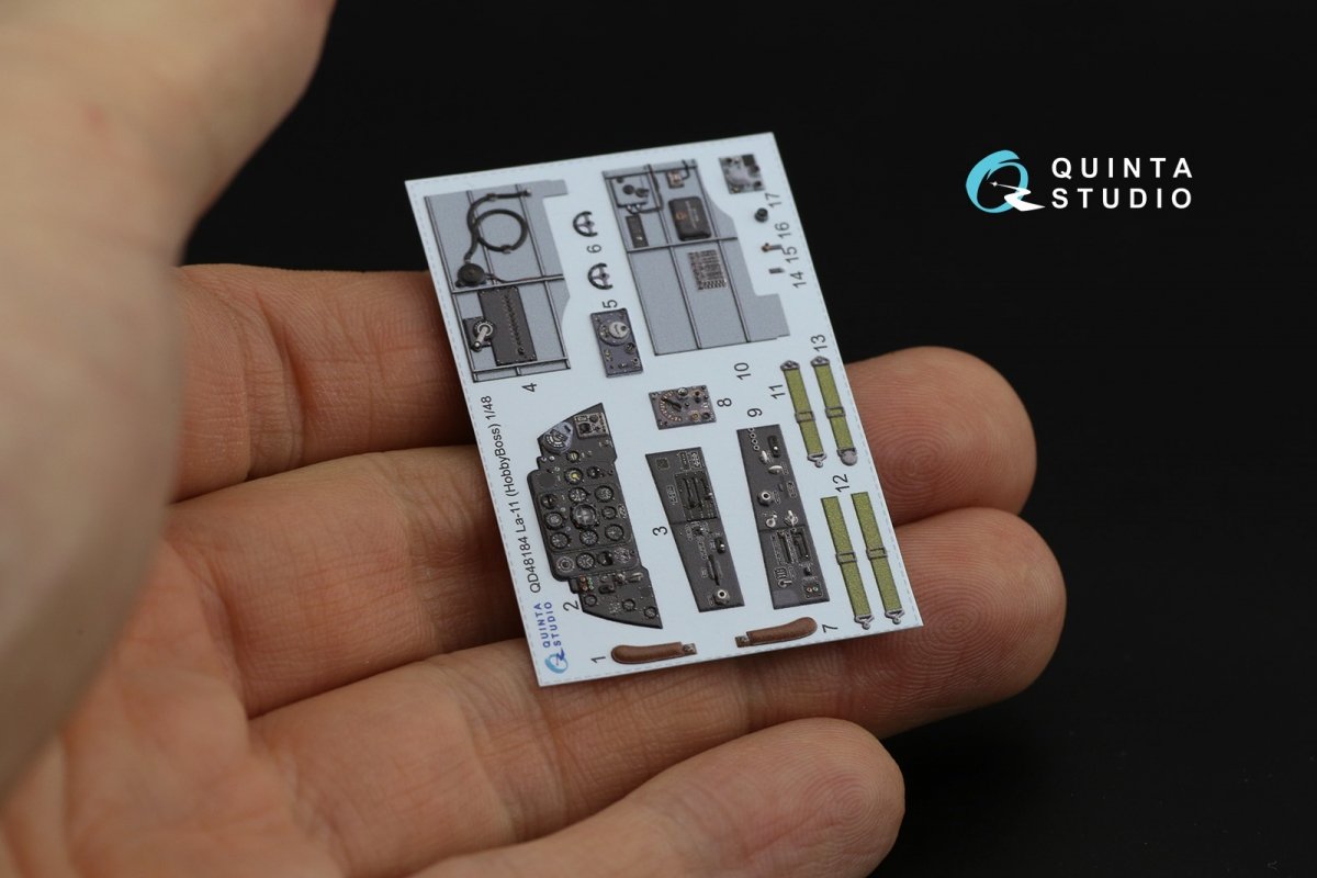 Quinta Studio QD48184 La-11 3D-Printed &amp;amp; coloured Interior on decal paper (HobbyBoss) 1/48 – imagen 10