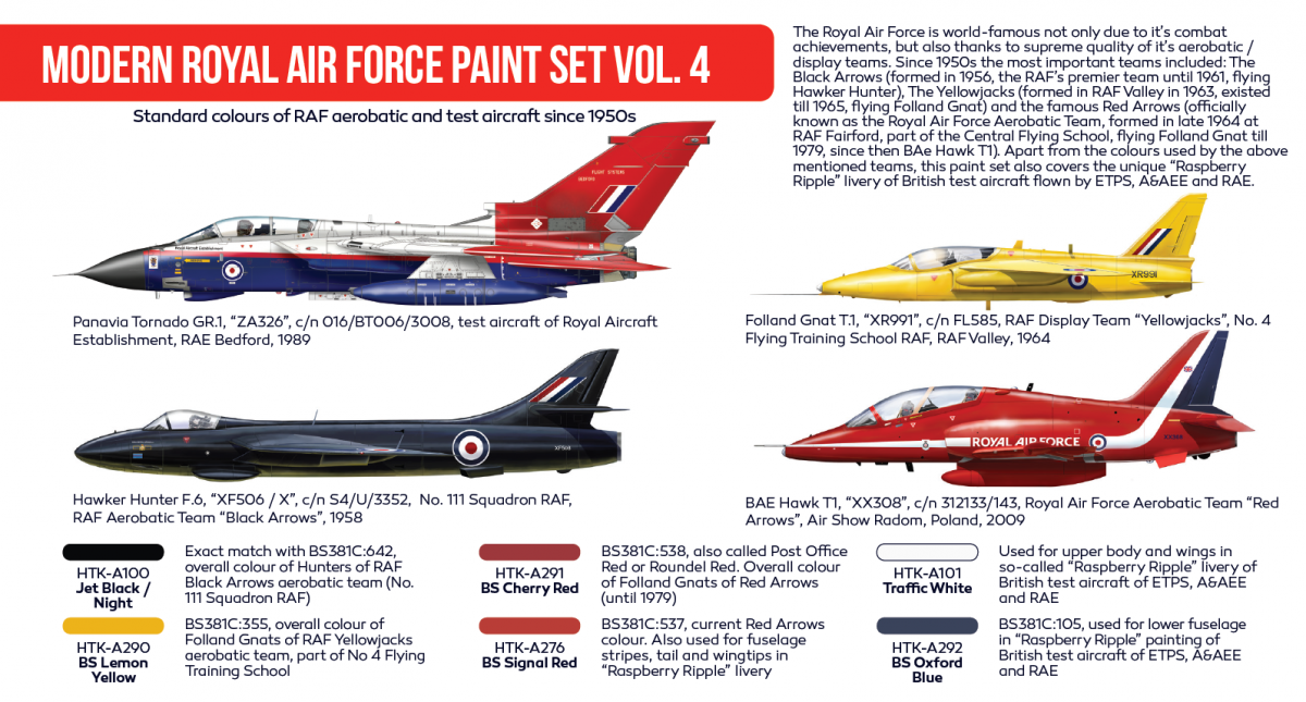 Hataka HTK-AS85 Modern Royal Air Force paint set vol. 4 6x17ml – immagine 3