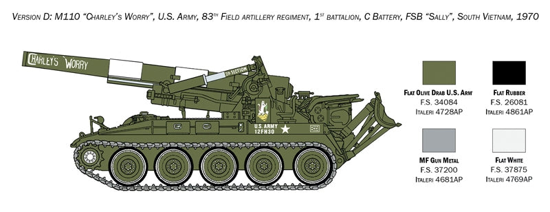 Italeri 6574 M110 Self Propelled Howitzer 1/35 – imagen 4
