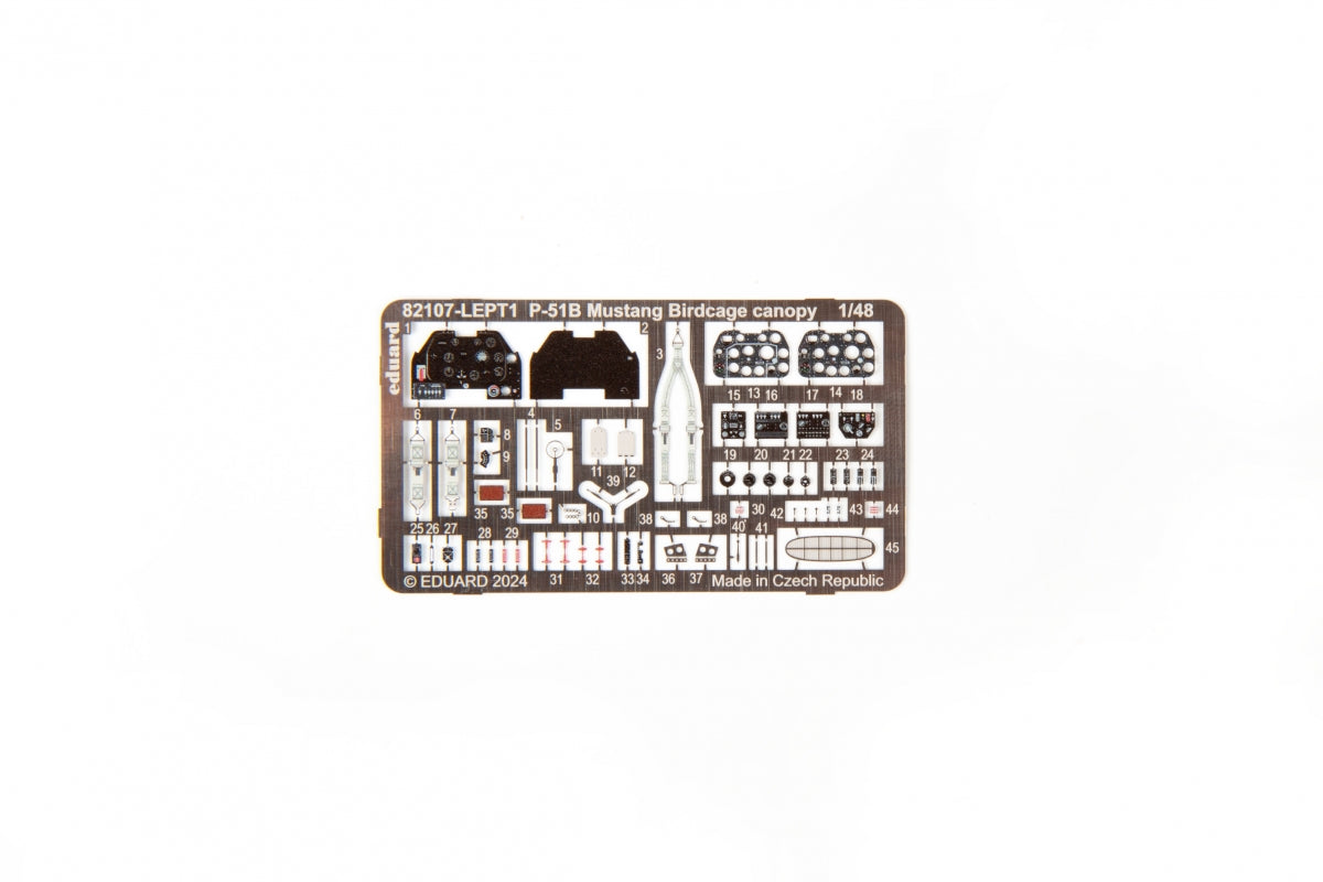 Eduard 82107 P-51B Mustang Birdcage canopy 1/48 – immagine 5